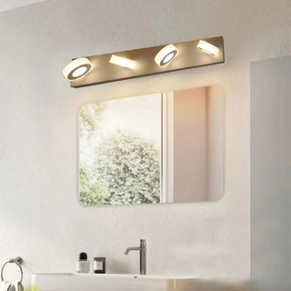 4-Light Adjustable Modern Round Metal Vanity Light Zawala Image - 1