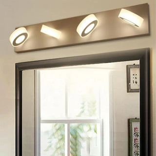 4-Light Adjustable Modern Round Metal Vanity Light Zawala Image - 2