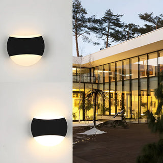ZOWALA - Modish Round Black Accent Aluminum LED Wall Lights Image - 2