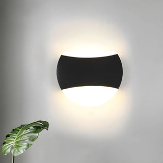 ZOWALA - Modish Round Black Accent Aluminum LED Wall Lights Image - 3