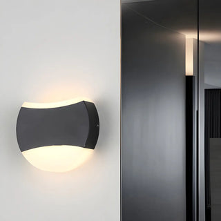 ZOWALA - Modish Round Black Accent Aluminum LED Wall Lights Image - 4