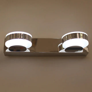 ZOWALA - Modern Round 3-Light Chrome LED Vanity Light Image - 2