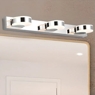 ZOWALA - Modern Round 3-Light Chrome LED Vanity Light Image - 4