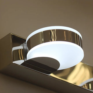 ZOWALA - Modern Round 3-Light Chrome LED Vanity Light Image - 6