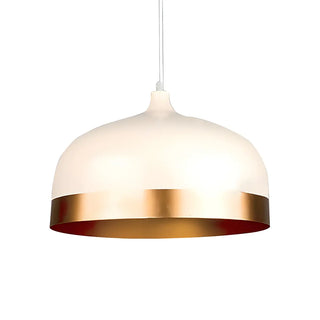 ZOWALA - Modern Two-Tone Gold and White Cylinder Pendant Light Image - 5