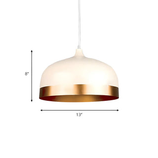 ZOWALA - Modern Two-Tone Gold and White Cylinder Pendant Light Image - 7