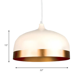 ZOWALA - Modern Two-Tone Gold and White Cylinder Pendant Light Image - 8