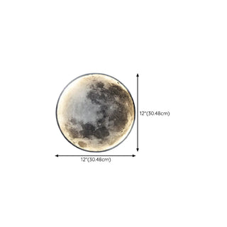 Realistic Grey Metal Moon LED Wall Sconce Light Zawala Image - 21