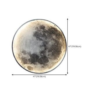 Realistic Grey Metal Moon LED Wall Sconce Light Zawala Image - 26
