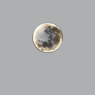 Realistic Grey Metal Moon LED Wall Sconce Light Zawala Image - 7