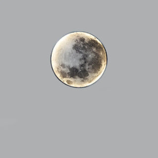 Realistic Grey Metal Moon LED Wall Sconce Light Zawala Image - 8
