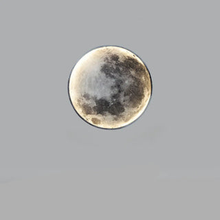 Realistic Grey Metal Moon LED Wall Sconce Light Zawala Image - 9