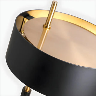 Bedroom Stylish Black Cylinder Metal Shade Table Lamp Zawala Image - 8