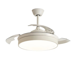 ZOWALA - Modern Round Metal White LED Ceiling Fan Light 47" Image - 10