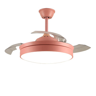 ZOWALA - Modern Round Metal White LED Ceiling Fan Light 47" Image - 11