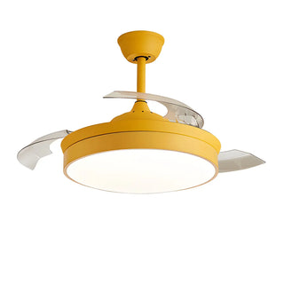 ZOWALA - Modern Round Metal White LED Ceiling Fan Light 47" Image - 12