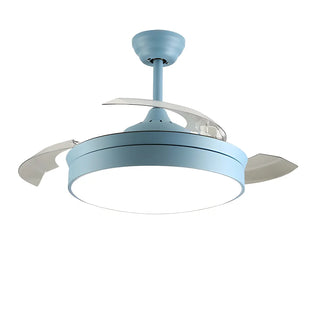ZOWALA - Modern Round Metal White LED Ceiling Fan Light 47" Image - 13