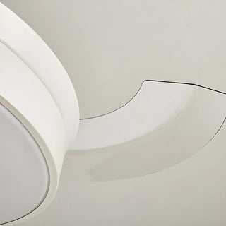 ZOWALA - Modern Round Metal White LED Ceiling Fan Light 47" Image - 15