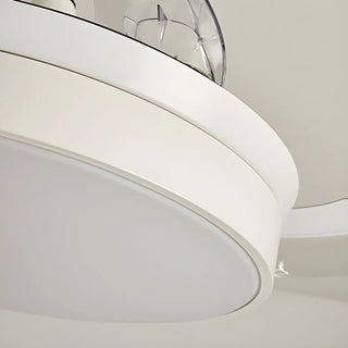 ZOWALA - Modern Round Metal White LED Ceiling Fan Light 47" Image - 17