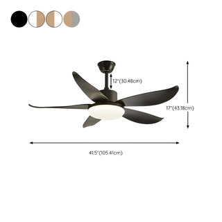 ZOWALA - Modern Round Metal White LED Ceiling Fan Light 47" Image - 19