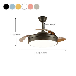 ZOWALA - Modern Round Metal White LED Ceiling Fan Light 47" Image - 22