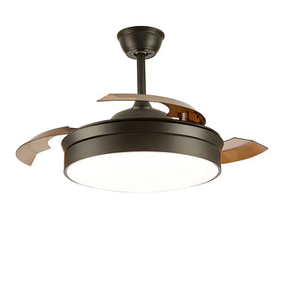 ZOWALA - Modern Round Metal White LED Ceiling Fan Light 47" Image - 8