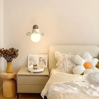 Modern Bedroom Ruffled Purple Resin Globe Pendant Light Zawala Image - 10