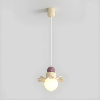 Modern Bedroom Ruffled Purple Resin Globe Pendant Light Zawala Image - 14