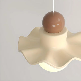 Modern Bedroom Ruffled Purple Resin Globe Pendant Light Zawala Image - 17