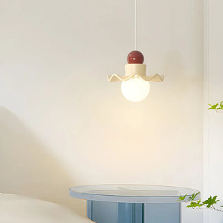 Modern Bedroom Ruffled Purple Resin Globe Pendant Light Zawala Image - 6