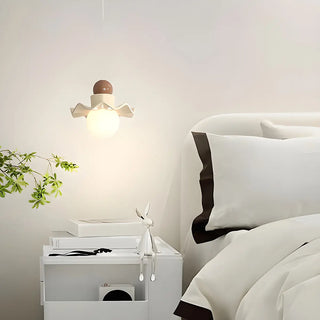 Modern Bedroom Ruffled Purple Resin Globe Pendant Light Zawala Image - 8