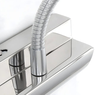 3-Light Square Silver Bathroom Vanity Light Fixture Zawala Image - 7