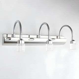 3-Light Square Silver Bathroom Vanity Light Fixture Zawala Image - 5