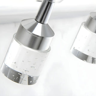 3-Light Square Silver Bathroom Vanity Light Fixture Zawala Image - 11