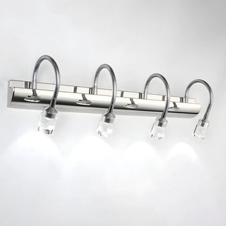 3-Light Square Silver Bathroom Vanity Light Fixture Zawala Image - 6