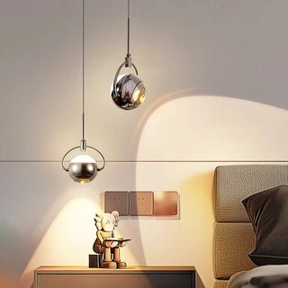 ZOWALA - Modern Unique Bedroom Acrylic Spherical Pendant Light Image - 1