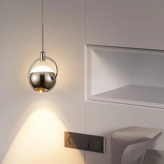 ZOWALA - Modern Unique Bedroom Acrylic Spherical Pendant Light Image - 2