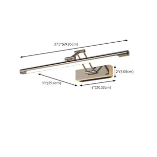 Silver Finish Adjustable Bar Modern Mirror Vanity Light Zawala Image - 10