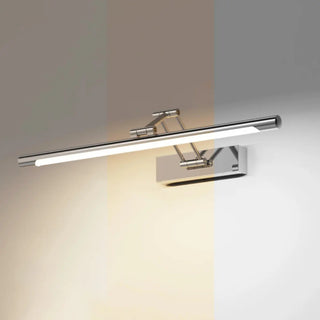Silver Finish Adjustable Bar Modern Mirror Vanity Light Zawala Image - 3