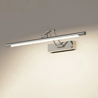 Silver Finish Adjustable Bar Modern Mirror Vanity Light Zawala Image - 4