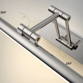 Silver Finish Adjustable Bar Modern Mirror Vanity Light Zawala Image - 7