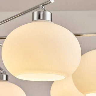 ZOWALA - Round Glass Silver Branch Down Living Room Chandelier Image - 12