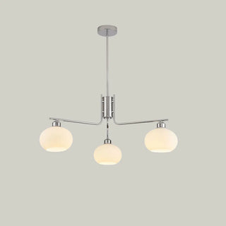ZOWALA - Round Glass Silver Branch Down Living Room Chandelier Image - 6