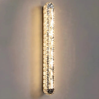 Silver Geometric Clear Crystal Modern Wall Sconce Zawala Image - 7