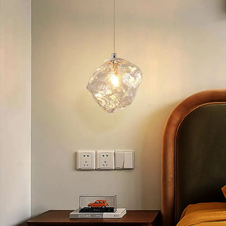 ZOWALA - Luxury Geometric Transparent Glass Pendant Light Image - 2