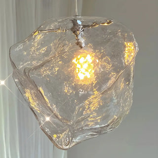 ZOWALA - Luxury Geometric Transparent Glass Pendant Light Image - 5