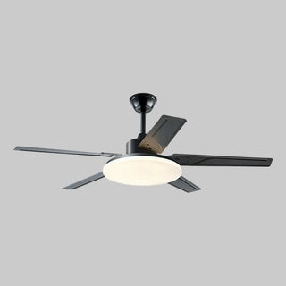 Modern Simple 5 Blade Metal Ceiling Fan with LED Light Zawala Image - 3