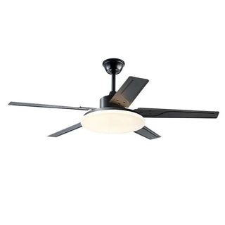 Modern Simple 5 Blade Metal Ceiling Fan with LED Light Zawala Image - 6