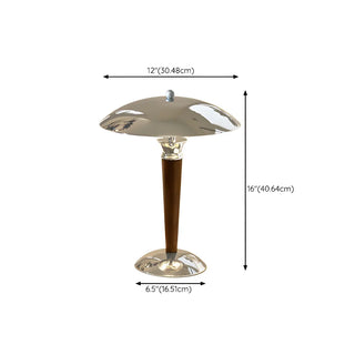 Living Room Minimalist Metal Silver Dome Table Lamp Zawala #size