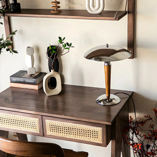 Living Room Minimalist Metal Silver Dome Table Lamp Zawala Image - 9